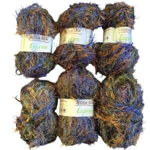 Moda Dea Espree Yarn Majesty Color Lot of 6 Skeins Discontinued Eyelash Fur